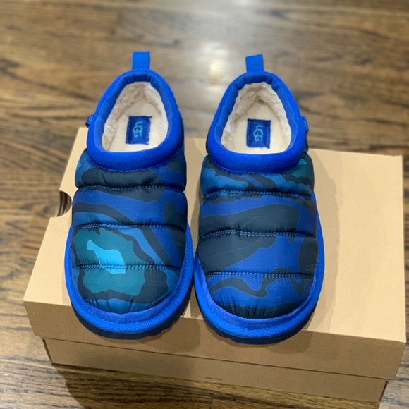 New Ugg Tasman LTA Cali Topo Slippers Ocean Colour Youth Size 4 - Picture 2 of 12